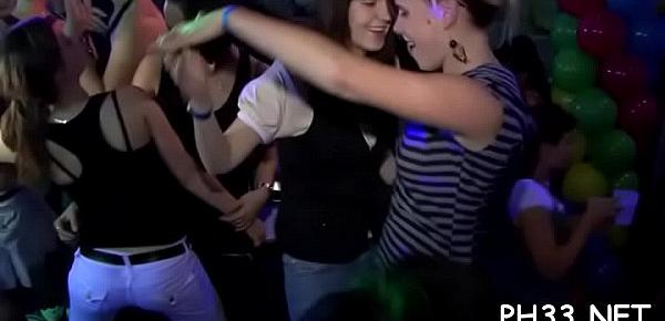  Yong girls in club are drilled hard by mature mans in gazoo and puss in time